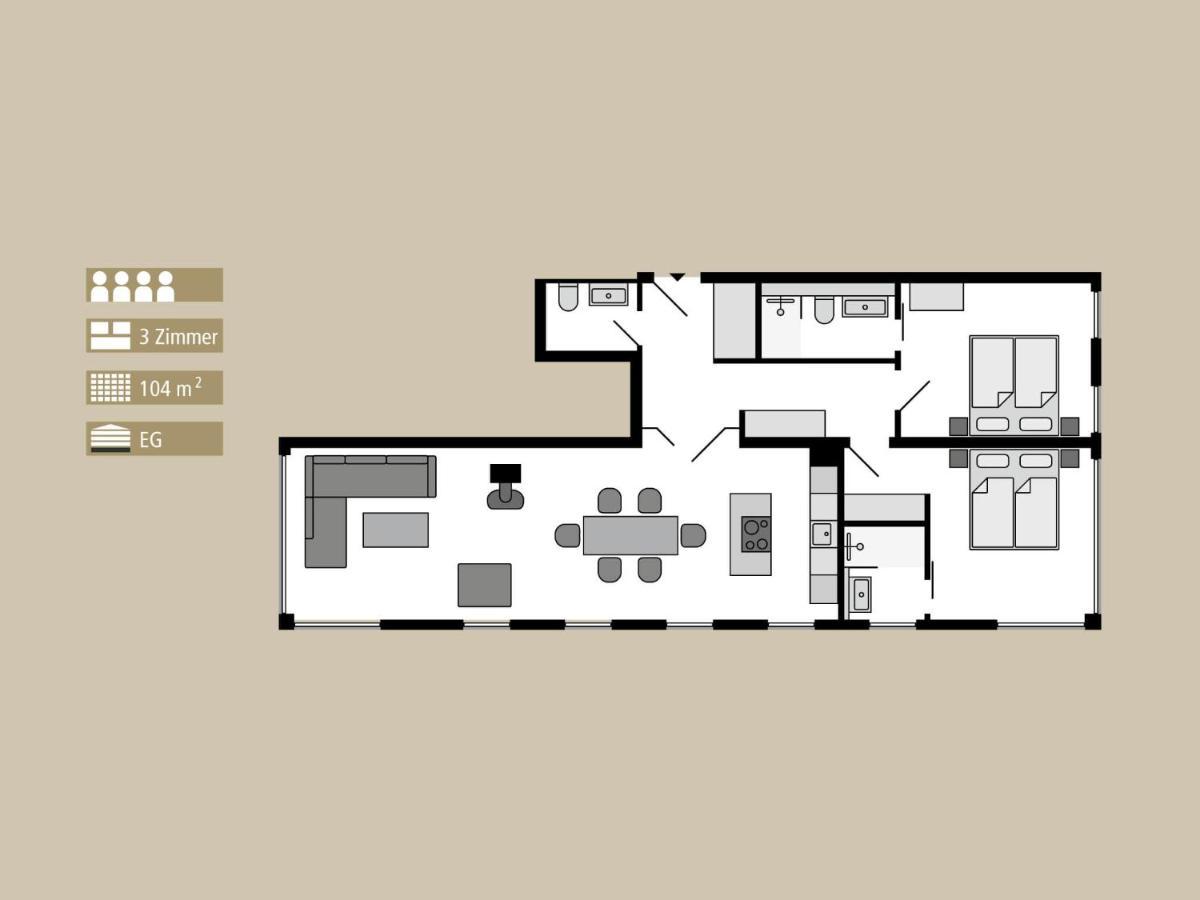 Strandvillen - Mit 2 Schlafzimmern Und Terrasse Pva-01 Apartment